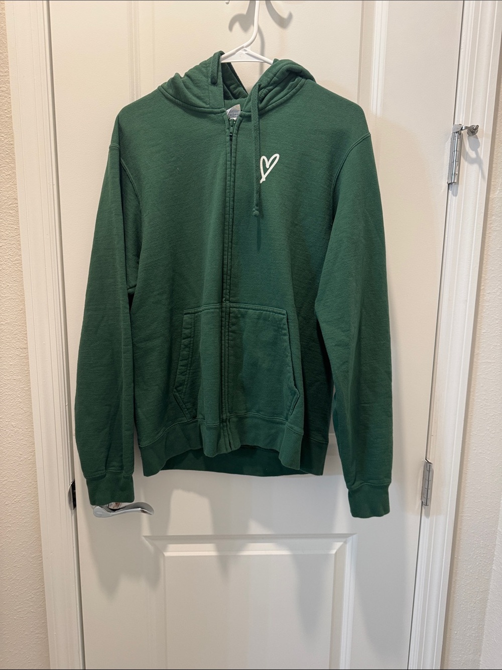 Women’s Forest Green Zip-Up Hoodie Sweater